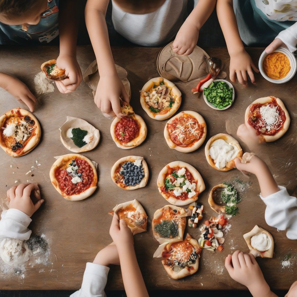 Kids Making Mini Pizzas